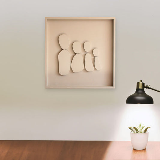 Minimalist wood wall relief art featuring fluid lines and organic shapes, handcrafted in South Africa.
